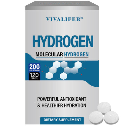 Hydrogen Water 120 Tablets H2 Molecular Hydrogen with Magnesium Supports Brain Health and Cognitive Function Energy Boost & Metabolism