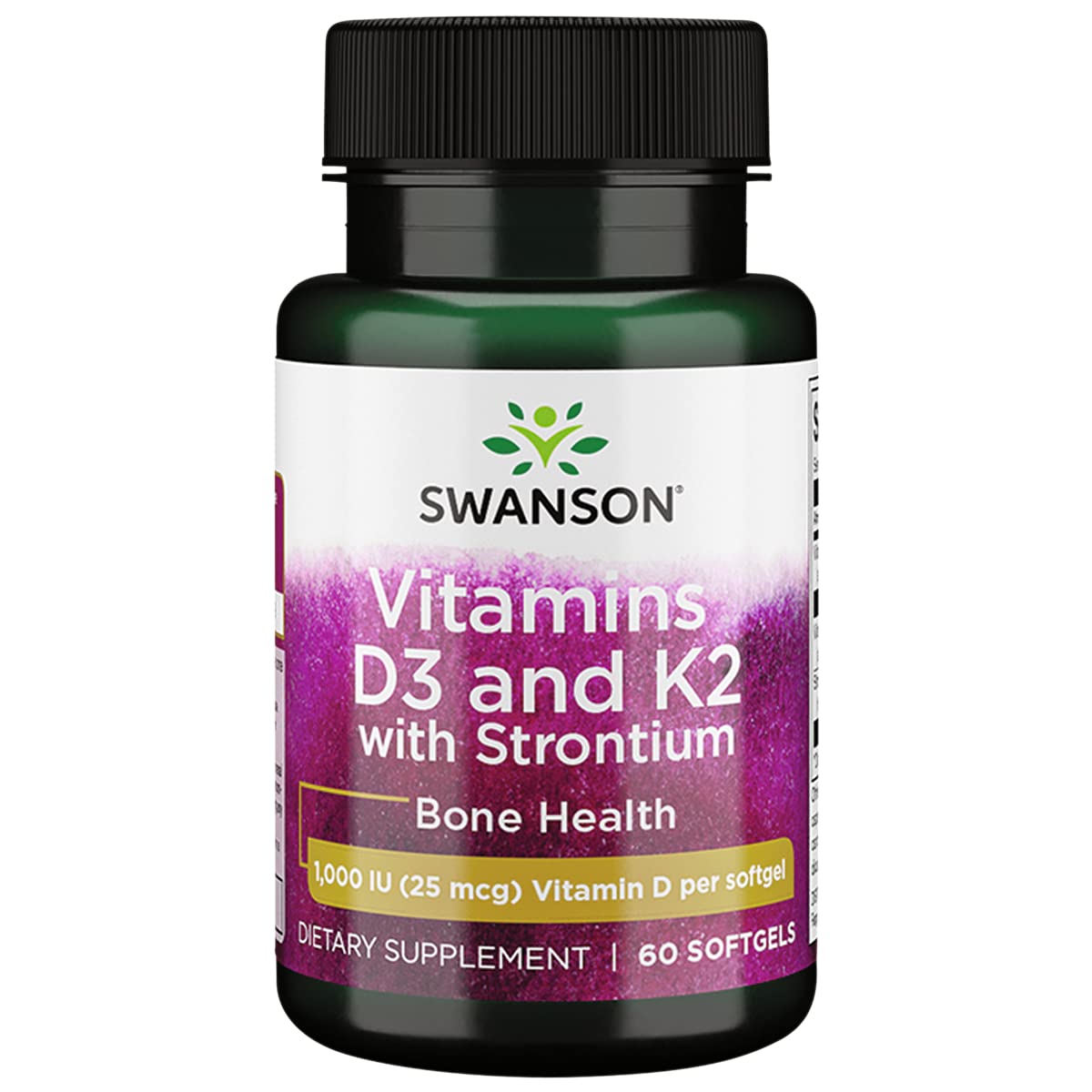 Swanson Strontium Complex with Vitamins D-3 & K-2 60 Sgels